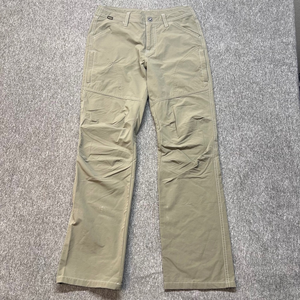 Kuhl Boys Hiking Pants Size L 14-16 Sage Green Olive Outdoor Utility Trousers